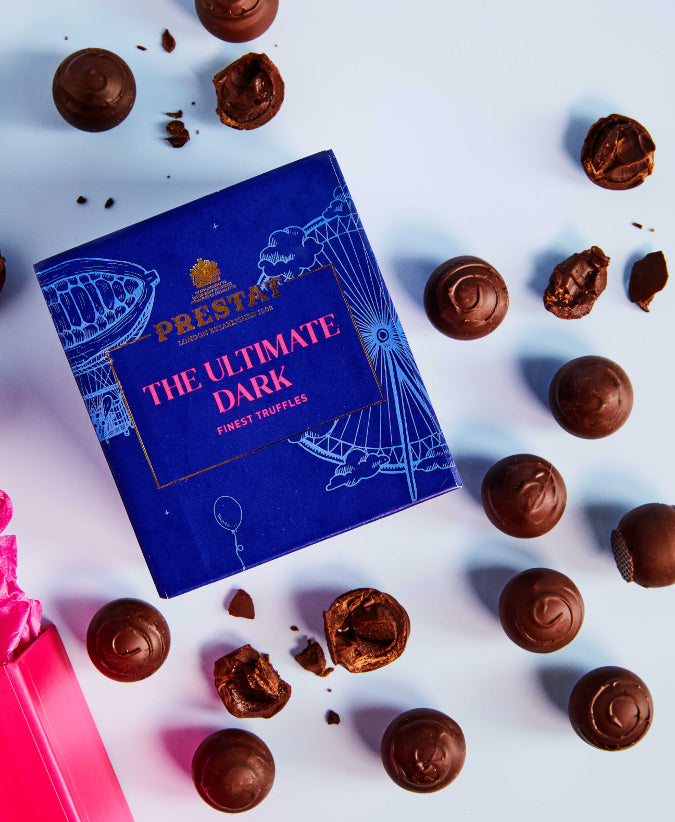 Prestat Chocolates London | The Ultimate Dark Chocolate Truffles, for Dark Chocolate lovers. Order today by mail order, receive your order the next day. Made in London since 1902.