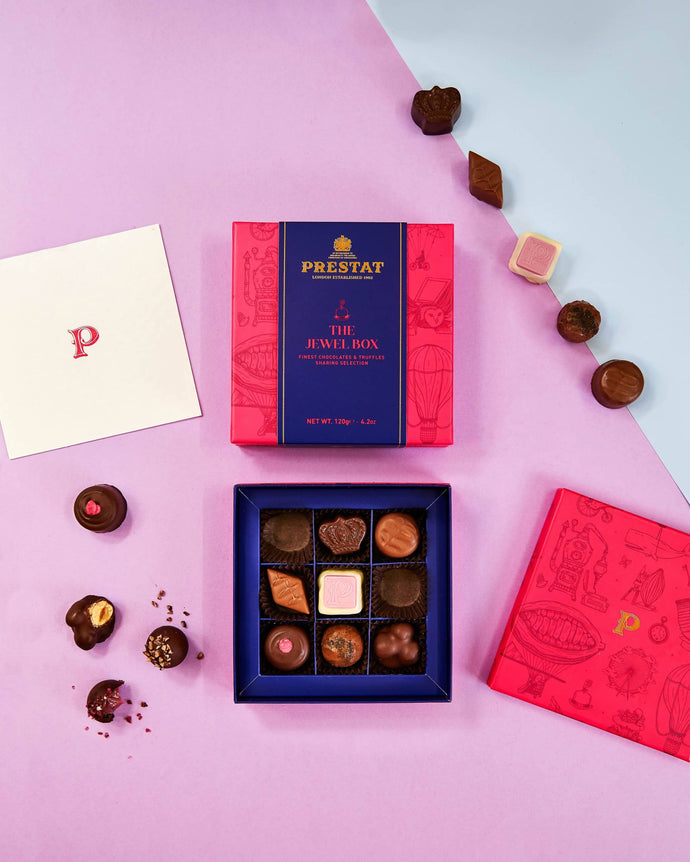 Chocolate gift boxes and loose chocolates.