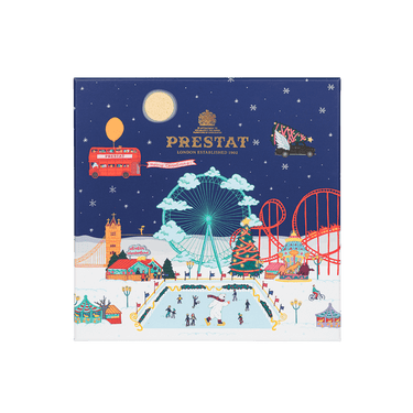 festive london-themed chocolate box By Prestat Chocolates