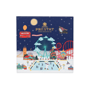 festive london-themed advent calendar By Prestat Chocolates