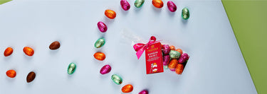 Colorful chocolate Easter eggs.
