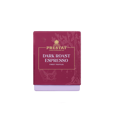 dark roast espresso truffles box By Prestat Chocolates