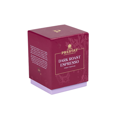 dark roast espresso truffle box By Prestat Chocolates