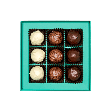 box assorted chocolate truffles By Prestat Chocolates