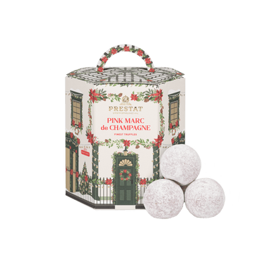 pink marc champagne truffles decorative By Prestat Chocolates