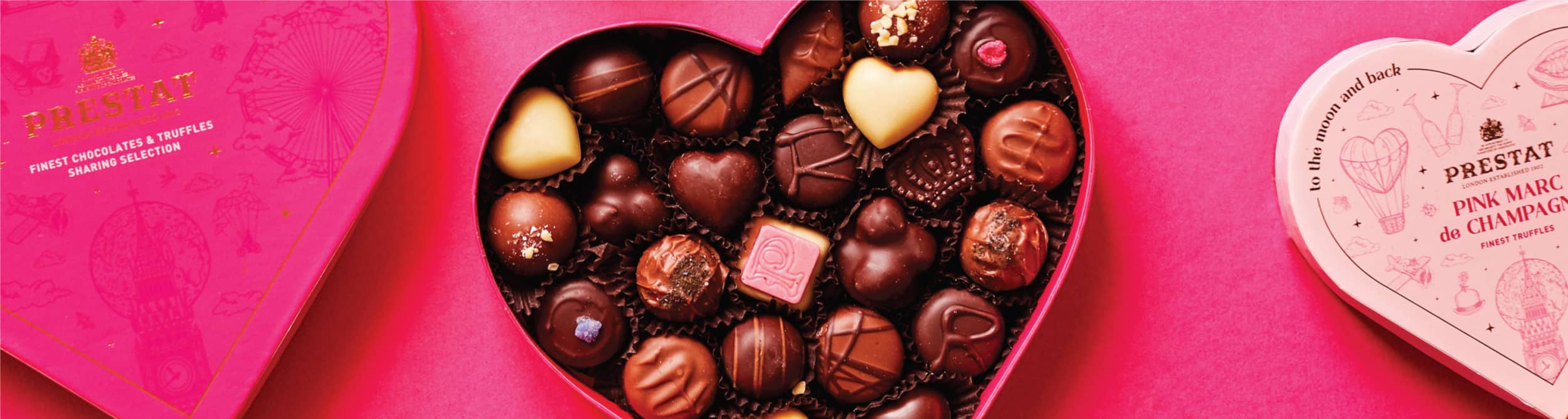 Heart-shaped box of chocolates.
