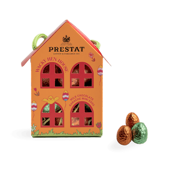chocolate egg house By Prestat Chocolates
