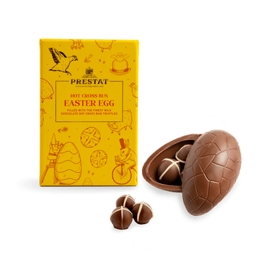 hot cross bun easter egg By Prestat Chocolates
