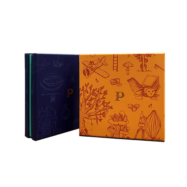 two-toned illustrated box By Prestat Chocolates