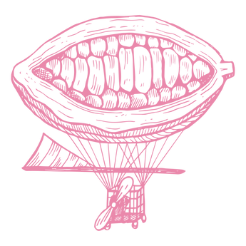 Pixelated pink mushroom.