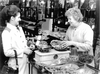 Vintage shop scene.