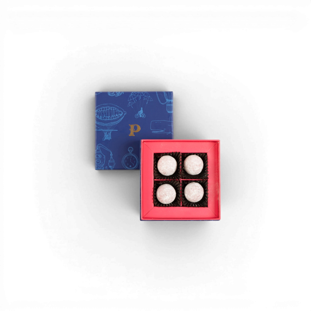 Pink Marc De Champagne Truffles - 4 Piece