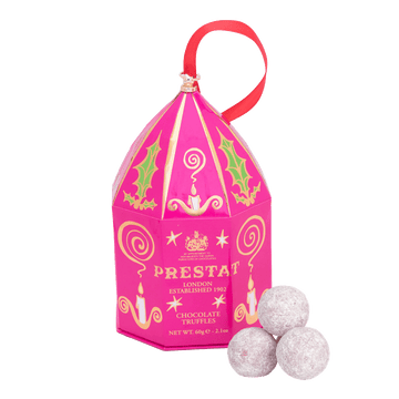 Bishops Hat Bauble - Pink Marc De Champagne Truffles - Prestat Chocolates