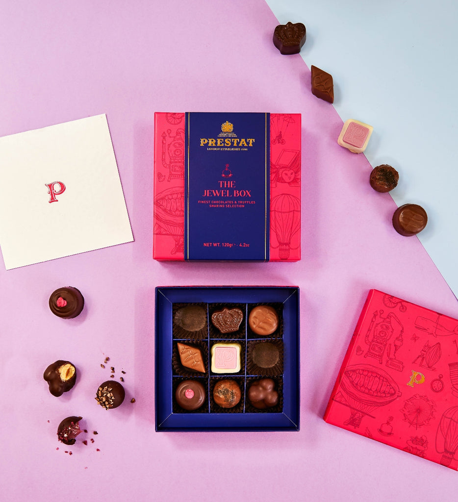 Prestat Chocolates London | Royal Warrant Holders since 1972. Discover our Jewel Box, inspired by Queen Victoria's refillable chocolate box.