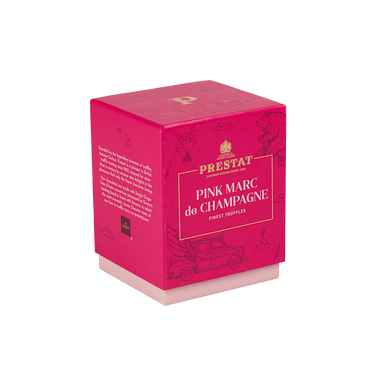 Pink Marc de Champagne Truffle Cube - Prestat Chocolates