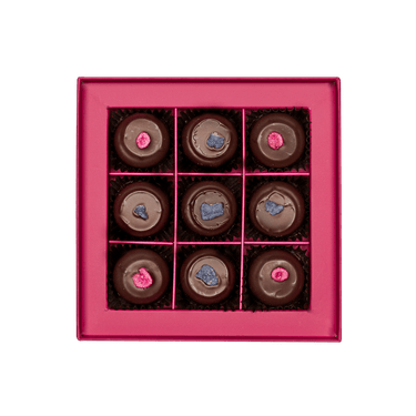 inside fondant creams chocolate gift box with small assorted chocolates 