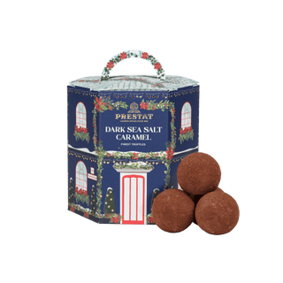 Festive Christmas House - Dark Sea Salt Caramel Truffles - Prestat Chocolates