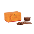 box blood orange chocolate discs By Prestat Chocolates