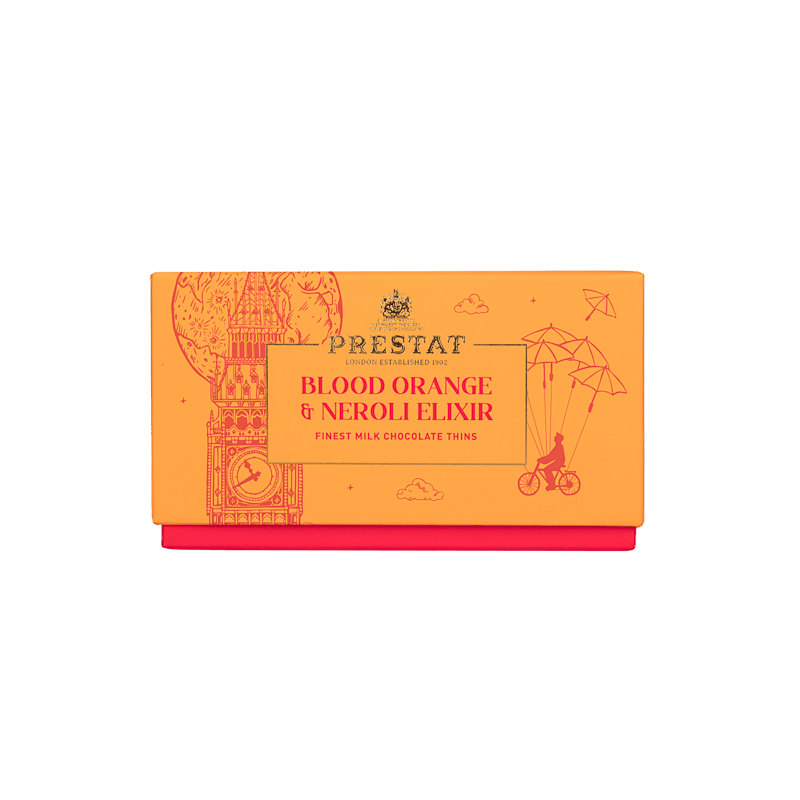 box blood orange neroli elixir By Prestat Chocolates