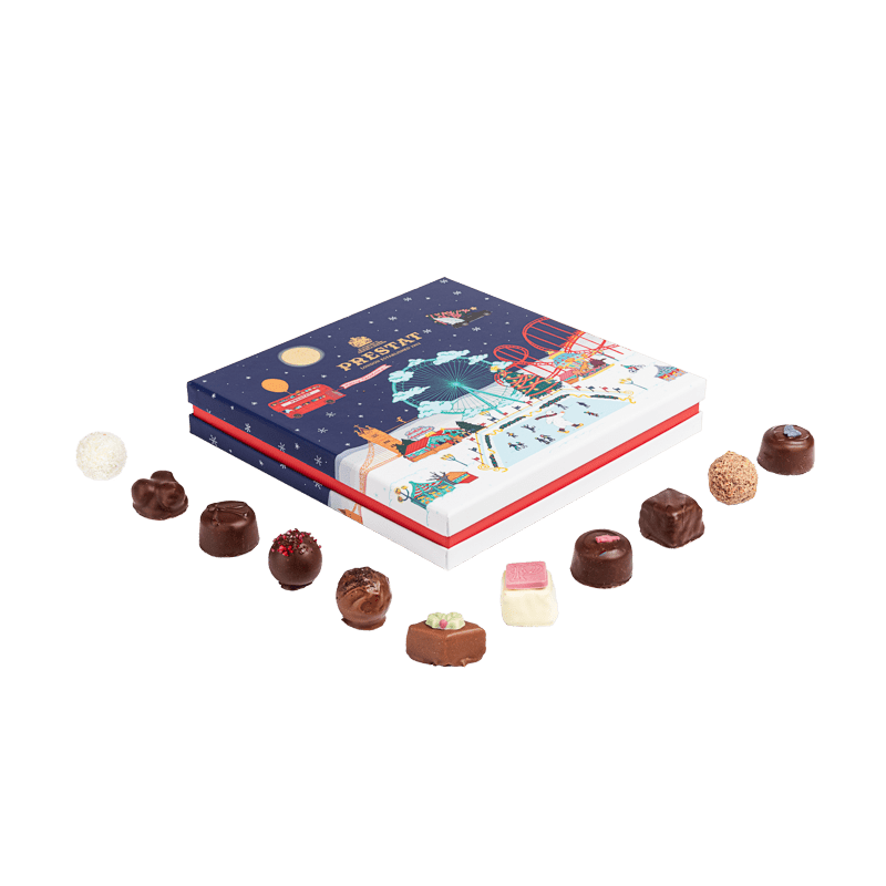chocolate box assorted chocolates By Prestat Chocolates