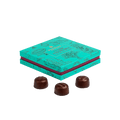 turquoise chocolate box three dark By Prestat Chocolates
