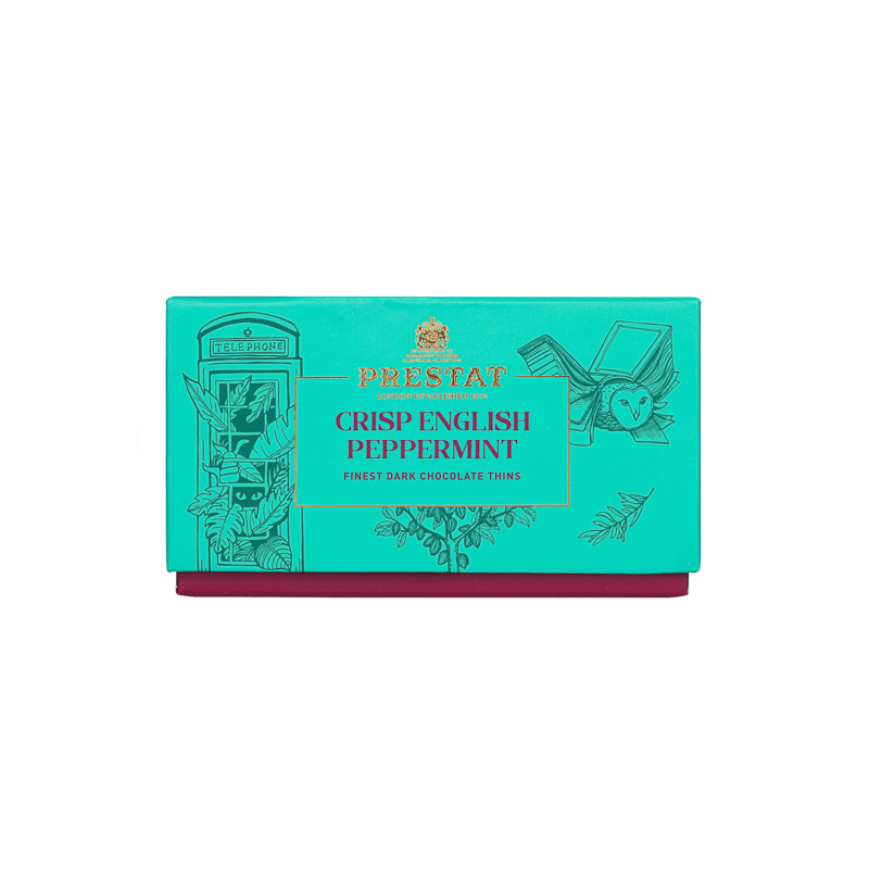 box crisp english peppermint chocolate By Prestat Chocolates