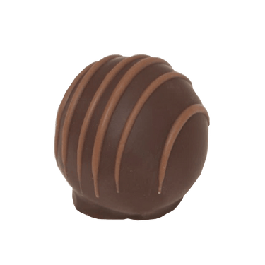 striped chocolate truffle By Prestat Chocolates
