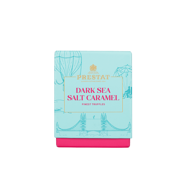box dark sea salt caramel By Prestat Chocolates