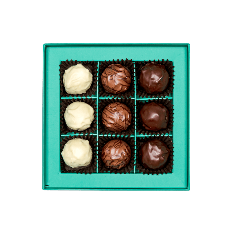 box assorted chocolate truffles By Prestat Chocolates