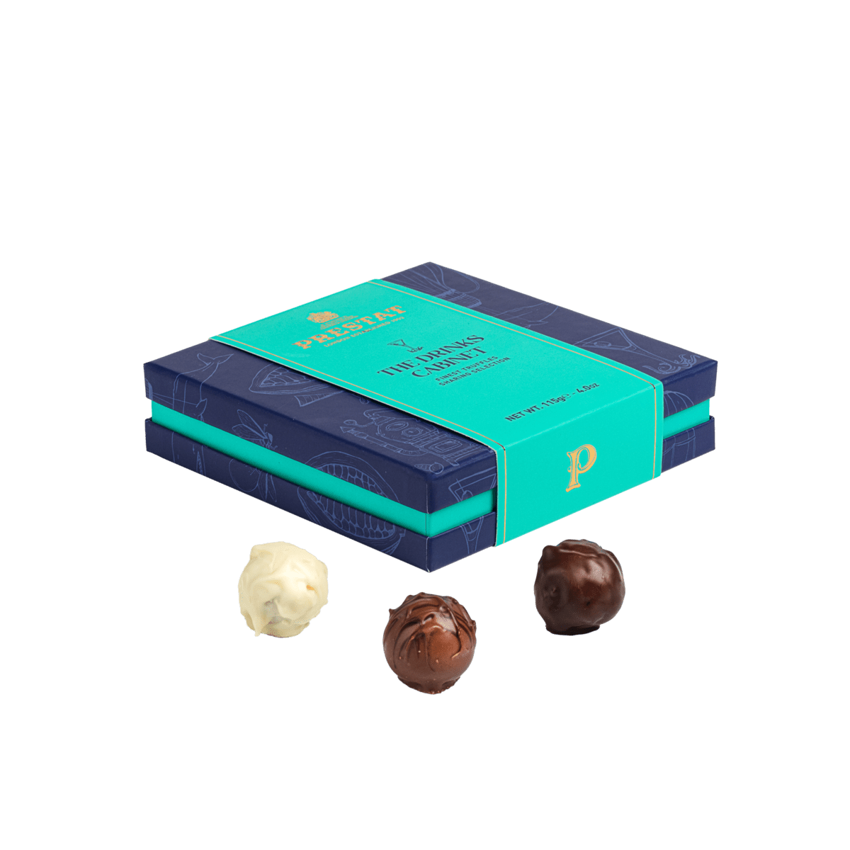 box assorted chocolate truffles By Prestat Chocolates