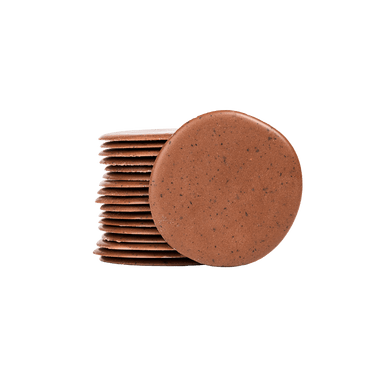 stack chocolate wafers round chocolate By Prestat Chocolates