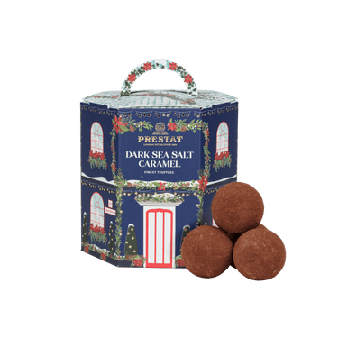 dark sea salt caramel truffles By Prestat Chocolates