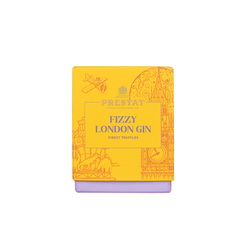 yellow box truffles By Prestat Chocolates