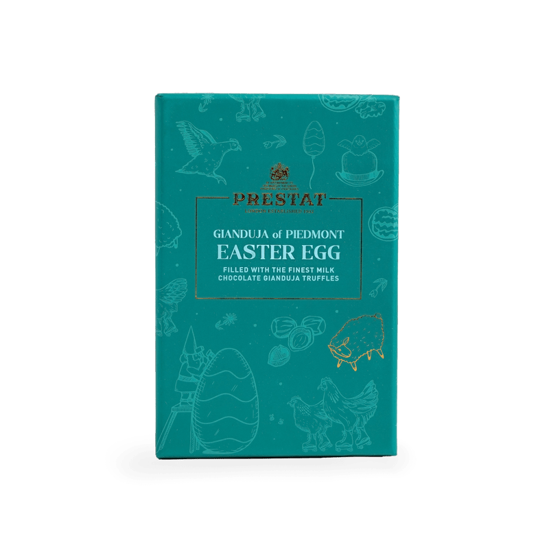teal easter egg chocolate box By Prestat Chocolates