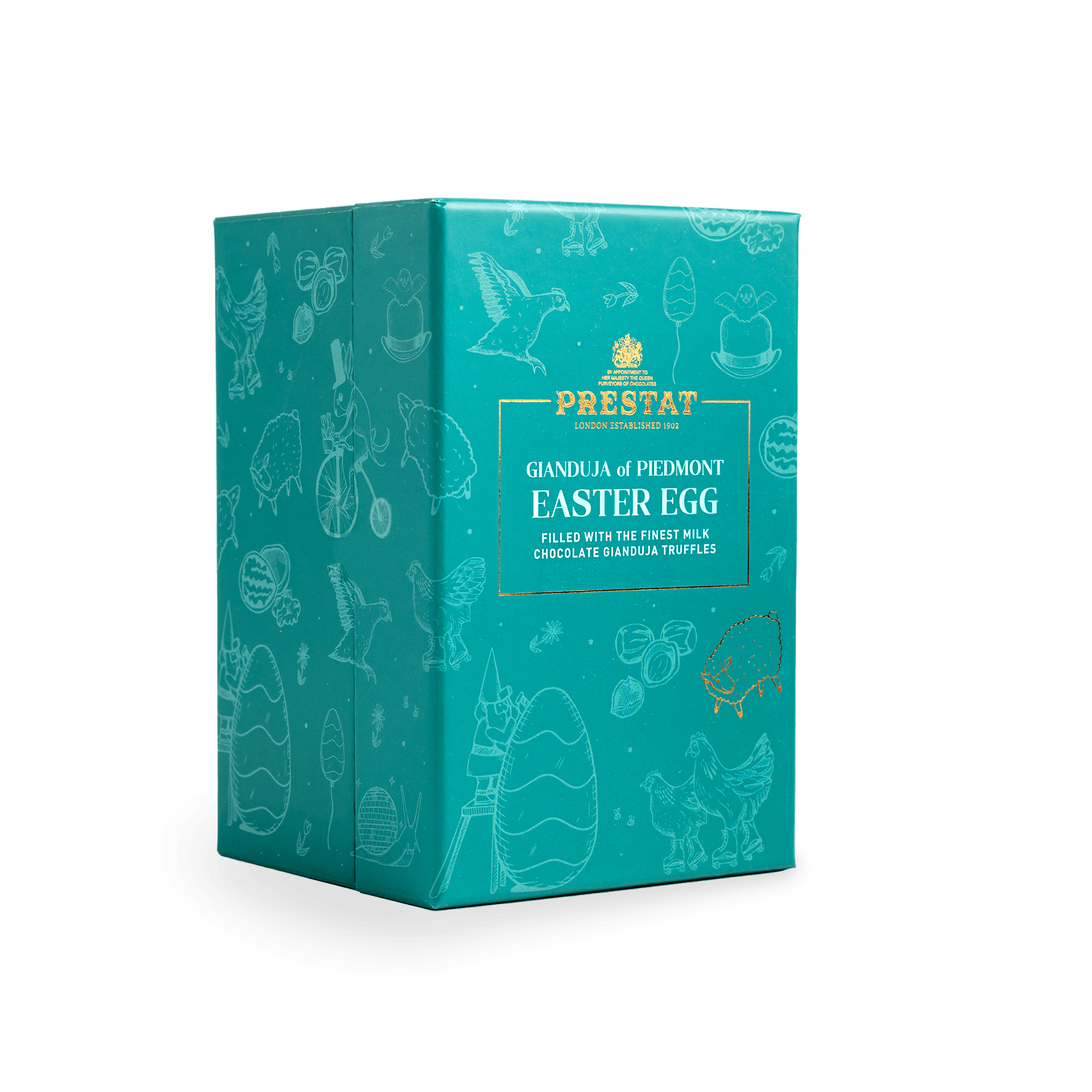 turquoise easter egg box By Prestat Chocolates