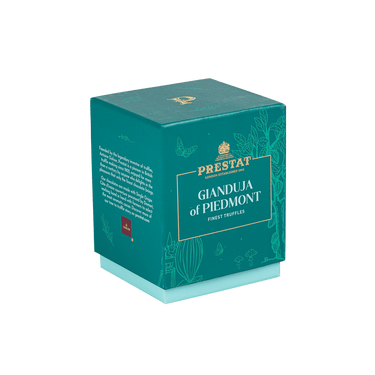 teal box gianduja piedmont truffles By Prestat Chocolates
