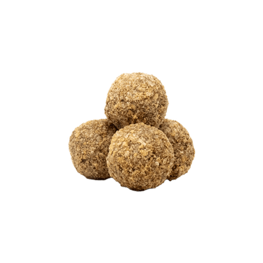 pile brown textured spheres By Prestat Chocolates