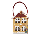 gingerbread house-shaped truffle box handle By Prestat Chocolates