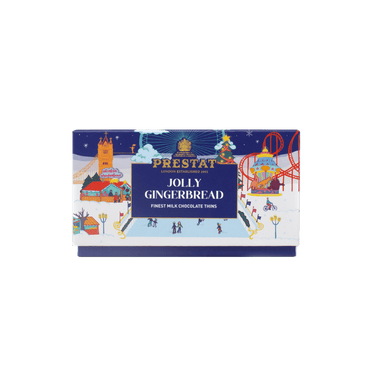 Jolly Gingerbread Milk Chocolate Festive Thins - Prestat Chocolates