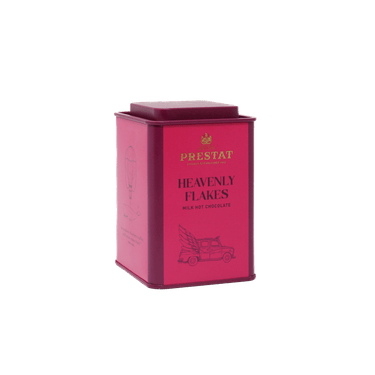 pink prestat heavenly flakes tin By Prestat Chocolates