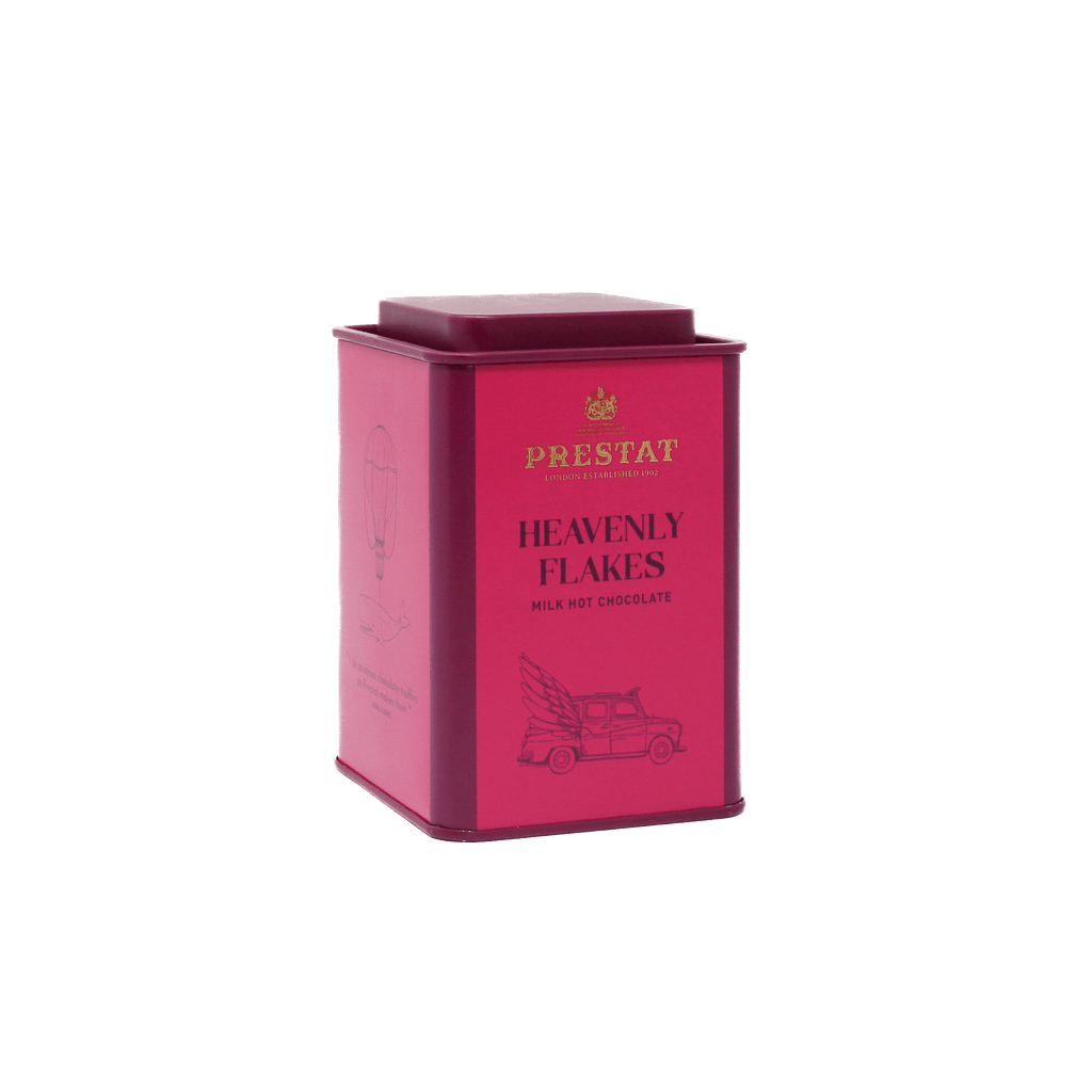 pink prestat heavenly flakes tin By Prestat Chocolates
