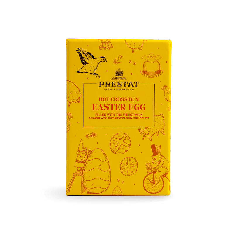 yellow box prestat hot cross By Prestat Chocolates