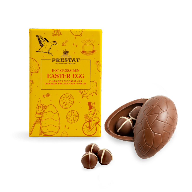 hot cross bun easter egg By Prestat Chocolates