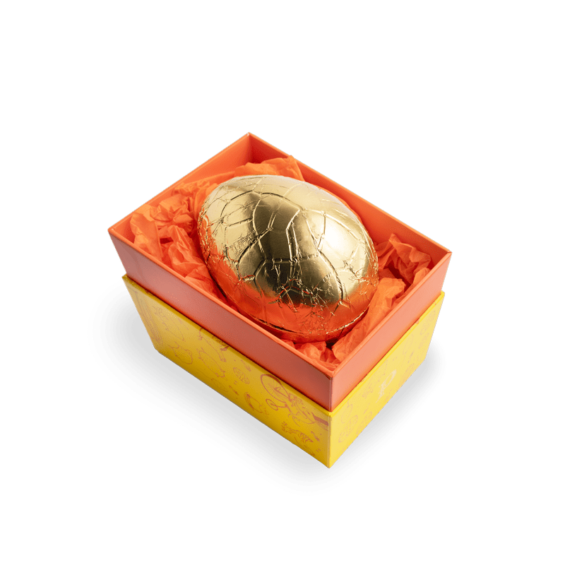 golden chocolate egg box By Prestat Chocolates