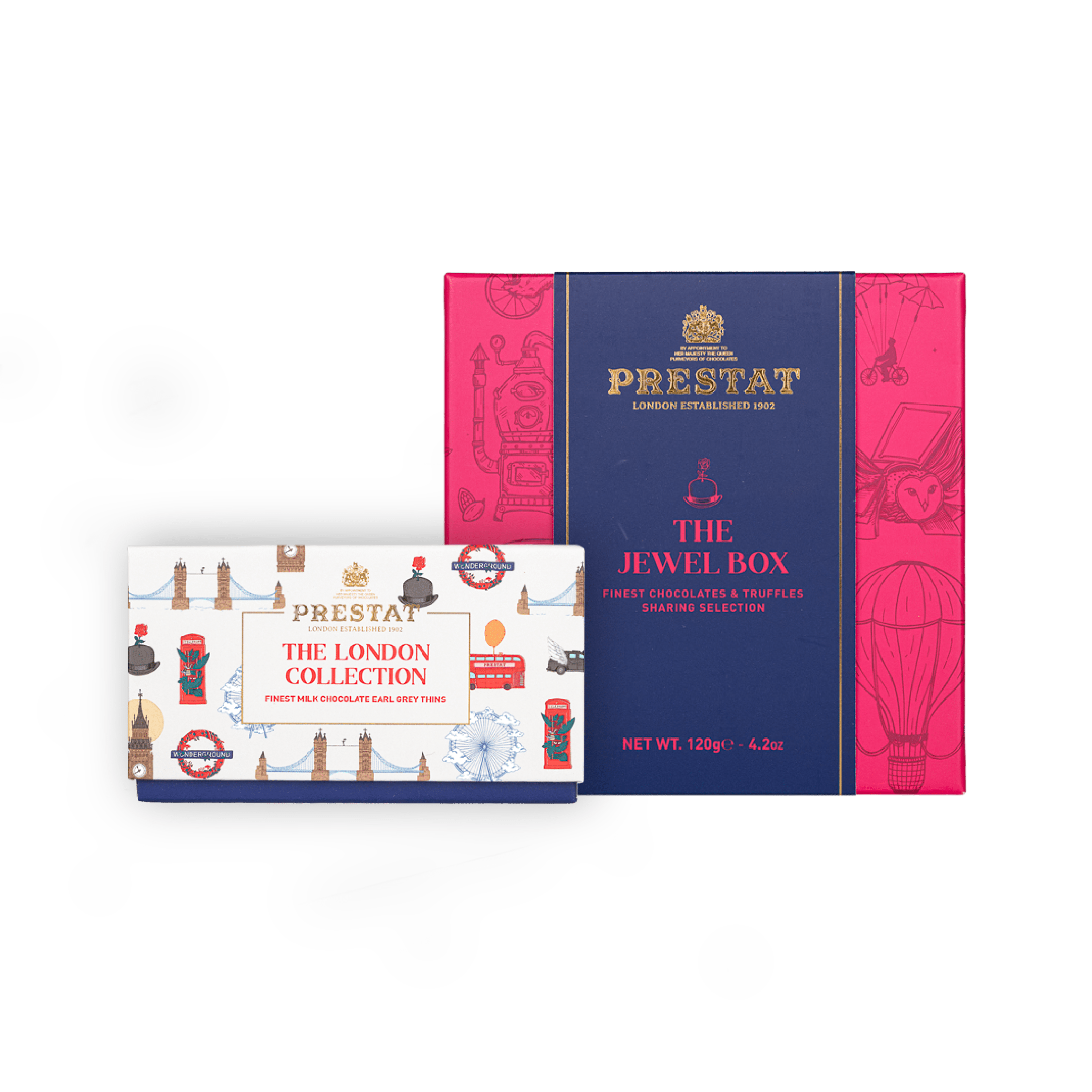 two boxes prestat chocolates By Prestat Chocolates