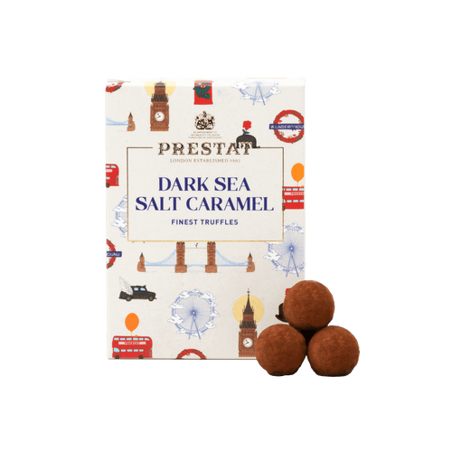 box dark sea salt caramel By Prestat Chocolates