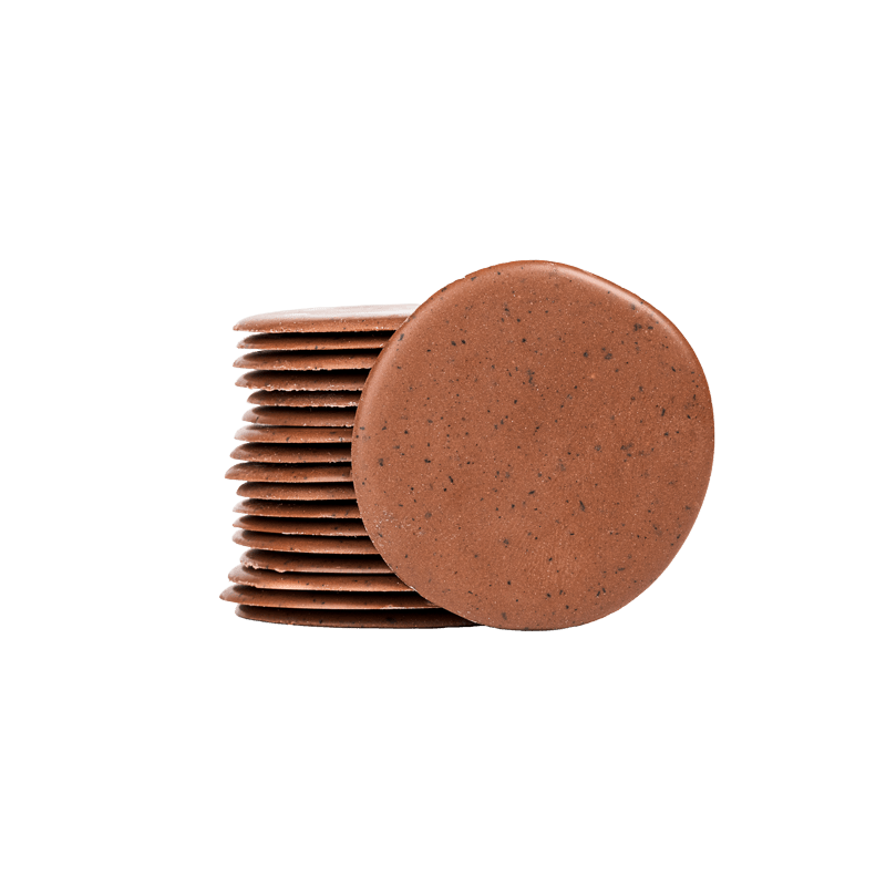 stack chocolate wafers rounds By Prestat Chocolates