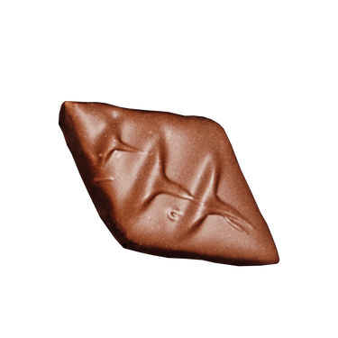 diamond-shaped milk chocolate candy By Prestat Chocolates