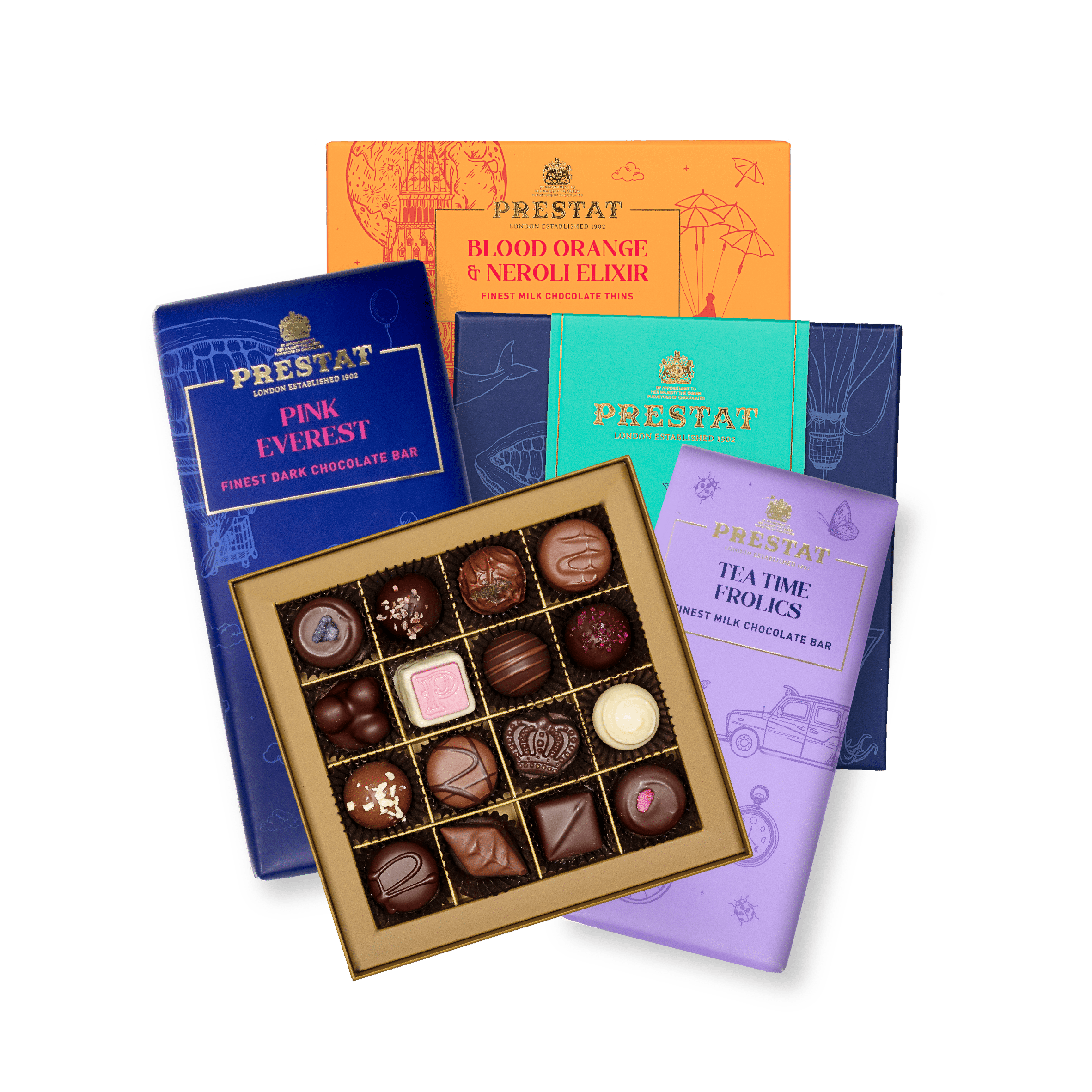 assorted prestat chocolate products By Prestat Chocolates