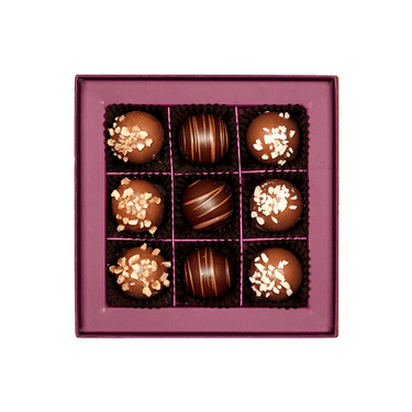 box assorted chocolate truffles By Prestat Chocolates
